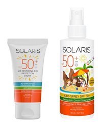 Solaris 50 Faktör Tüm Ciltler İçin Suya Dayanıklı Bebek Yüz ve Vücut Güneş Kremi 50 ml