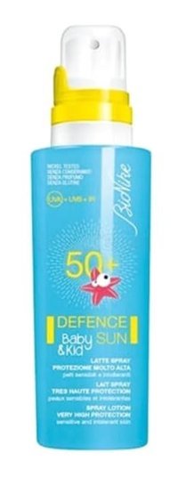 Bionike Defence Sun 50 Faktör Hassas Ciltler İçin Yağsız Suya Dayanıklı Parfümsüz Bebek Yüz ve Vücut Güneş Kremi 125 ml