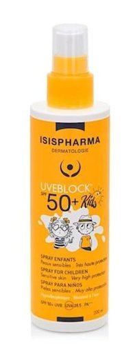 Isıspharma Uveblock 50 Faktör Hassas Ciltler İçin Yağsız Suya Dayanıklı Parfümsüz Bebek Yüz ve Vücut Güneş Kremi 200 ml