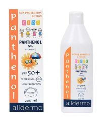 Alldermo 50 Faktör Hassas Ciltler İçin Parabensiz Bebek Yüz ve Vücut Güneş Losyonu 200 ml