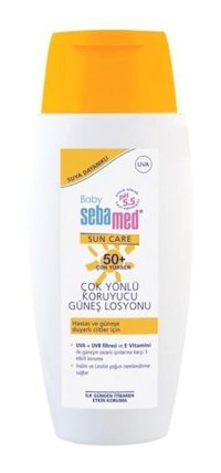 Sebamed Baby 50 Faktör Hassas Ciltler İçin Yağsız Suya Dayanıklı Parabensiz Bebek Yüz ve Vücut Güneş Losyonu 150 ml