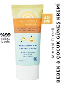 Iva Natura 30 Faktör Hassas Ciltler İçin Suya Dayanıklı Parabensiz Bebek Yüz ve Vücut Güneş Kremi 75 ml