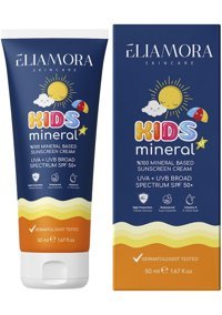 Eliamora 50 Faktör Hassas Ciltler İçin Yağsız Suya Dayanıklı Parabensiz Bebek Yüz ve Vücut Güneş Kremi 50 ml