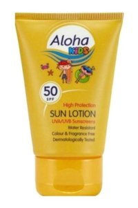 Aloha 50 Faktör Hassas Ciltler İçin Suya Dayanıklı Bebek Güneş Losyonu 50 ml