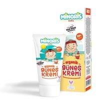 Minoris Baby 50 Faktör Tüm Ciltler İçin Suya Dayanıklı Parfümsüz Parabensiz Bebek Yüz ve Vücut Güneş Kremi 110 ml