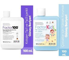 Fualab Factor100 50 Faktör Tüm Ciltler İçin Suya Dayanıklı Parabensiz Bebek Yüz ve Vücut Güneş Kremi 100 ml