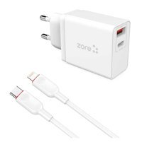 Zore ZR-X2 iPhone Lightning Kablolu 22 W Hızlı Şarj Aleti Beyaz