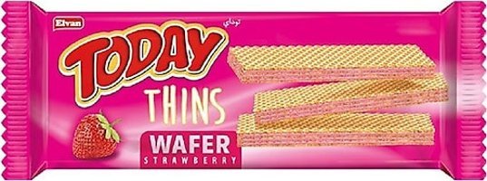 Elvan Today Thins Çilek Kremalı Gofret 24x65 gr