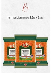 Reis Kırmızı Mercimek 3x2.5 kg
