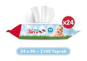 Baby Turco 90 Yaprak 24'lü Paket Islak Mendil