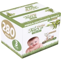Baby Turco Doğadan 3 Numara Cırtlı Bebek Bezi 280 Adet