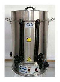 Cvs DN91107 1500 W 8 lt Su Kapasiteli Çelik Tek Demlikli 80 Bardak Çift Musluklu Çelik Elektrikli Semaver İnox