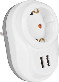 Nilson USB Girişli Topraklı İç Mekan Tekli Priz Beyaz
