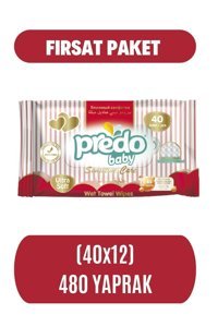 Predo Baby Ultra Soft 40 Yaprak 12'li Paket Islak Mendil