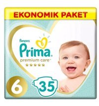 Prima Premium Care 6 Numara Cırtlı Bebek Bezi 35x24 Adet
