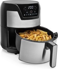 Princess Airfryer 4.5 lt Tek Hazneli Led Ekranlı Yağsız Sıcak Hava Fritözü İnox