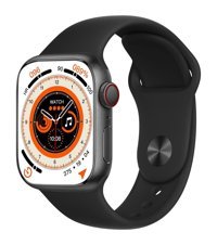 Ferrucci S8plus Ultra Long Standby Su Geçirmez 45 mm Silikon Kordon Dikdörtgen Unisex Akıllı Saat Siyah