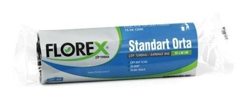 Florex Orta Boy 55x60 cm 5x15 Adet Çöp Poşeti