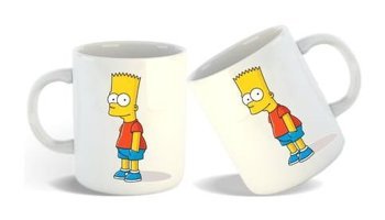 Nubilum Bart Simpson Baskılı Hediyelik Beyaz Seramik Kupa