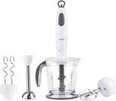 King Completo 1700 ml Plastik Hazneli Turbolu 4 Bıçaklı 7'li Blender Seti Beyaz