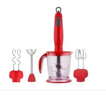 King K 941 Foodie 1700 ml Plastik Hazneli Turbolu 4 Bıçaklı Blender Seti Kırmızı