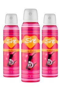 She Fun Sprey Kadın Deodorant 3x150 ml