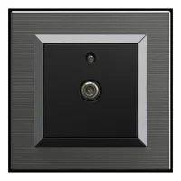 Ovivo Quantum Çerçeveli İç Mekan Tekli Uydu Prizi Metalik Gri