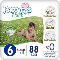 Paddlers Pure 6 Numara Elastik Bantlı Bebek Bezi 88 Adet
