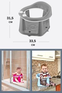 Flosoft Plastik 15 kg Kapasiteli Mama Sandalyesi Gri