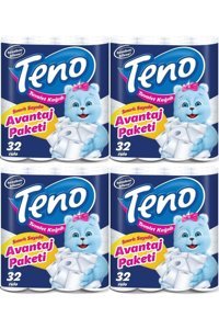 Teno 2 Katlı 4x32'li Rulo Tuvalet Kağıdı