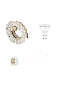 Cata Ct-6596 G10 Cam Tekli Başlık Yuvarlak Gömme Led Spot Lamba Gümüş Set