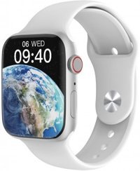 Wiwu SW01 Pro 45 mm Silikon Kordon Kare Unisex Akıllı Saat Beyaz