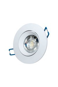 Cata Ct 5256 Alüminyum Tekli Başlık Yuvarlak Gömme Led Spot Armatür Beyaz