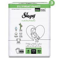 Sleepy Bio Natural 4 Numara Organik Cırtlı Bebek Bezi 246 Adet
