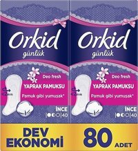 Orkid Yaprak Pamuksu Deofresh İnce 80'li Hijyenik Ped 1 Adet