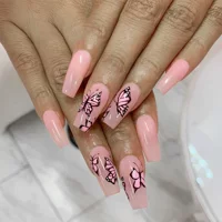Tips Art French 24'lü Oval Pembe Takma Tırnak