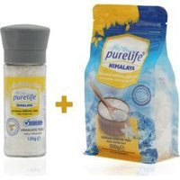 Pure Life İyotlu Kristal Himalaya Tuzu Değirmen 120 gr + Kristal Himalaya Tuzu 500 gr
