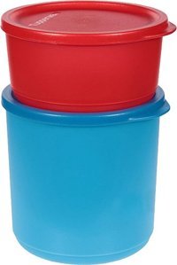 Tupperware 2 Parça Silindir Plastik Saklama Kabı 3.4 lt