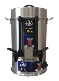 Eda 1200 W 10 lt Su Kapasiteli Çelik Tek Demlikli Çift Musluklu Çelik Elektrikli Semaver İnox