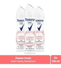 Rexona Flower Fresh Sprey Kadın Deodorant 3x150 ml