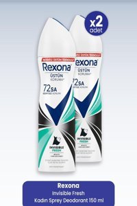 Rexona Invisible Fresh Sprey Kadın Deodorant 2x150 ml
