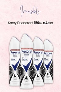 Rexona Invisible Sprey Kadın Deodorant 4x150 ml