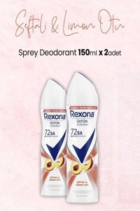 Rexona Şeftali ve Limon Otu Sprey Kadın Deodorant 2x150 ml