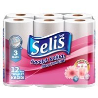 Selis 3 Katlı Kokulu Renkli 12'li Rulo Tuvalet Kağıdı
