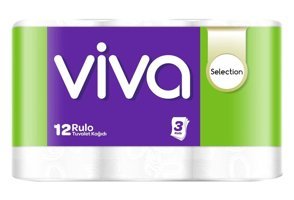 Viva 3 Katlı 12'li Rulo Tuvalet Kağıdı
