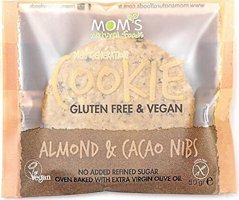 Mom's Natural Foods Gluten Free-Vegan Bademli Kakaolu Bisküvi 50 gr