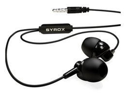 Syrox K13 Silikonlu Mikrofonlu 3.5 mm Jak Kablolu Kulaklık Siyah