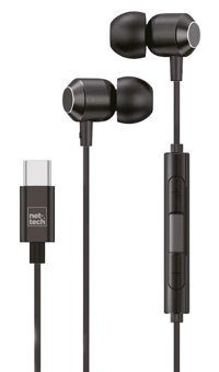 Nettech NT HS11 Silikonlu Mikrofonlu Type C Kablolu Kulaklık Siyah