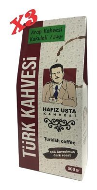 Hafız Usta Kakuleli Çok Kavrulmuş Türk Kahvesi 3x500 gr