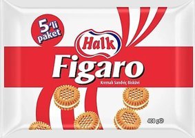 Halk Figaro Vanilya Kremalı Bisküvi 5x80 gr